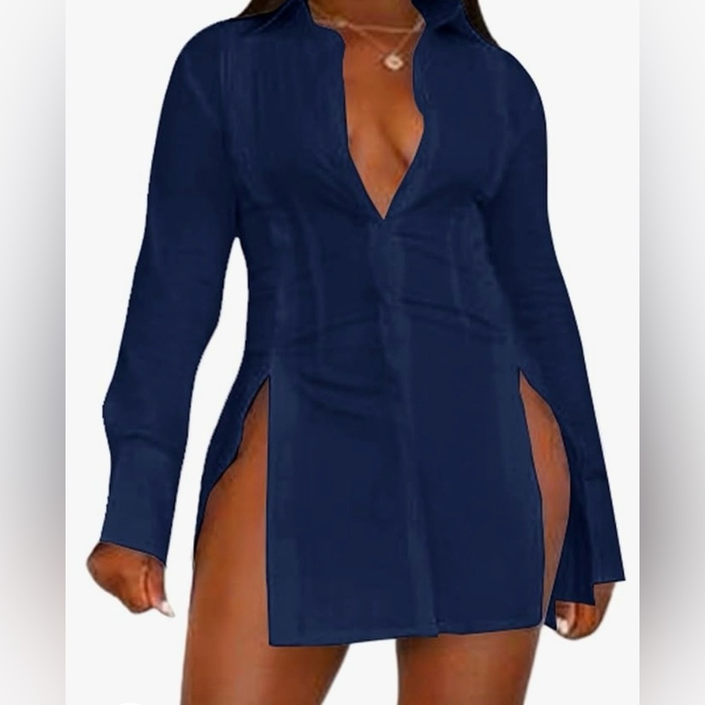 Women's Collar V Neck Shirt Blouse